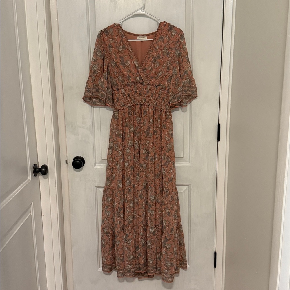 Max Studio Light Pink Floral Maxi Dress